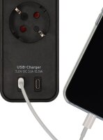 brennenstuhl Ecolor USB-C 4-fach Steckdosenleiste mit Schalter 1,5 m schwarz mit USB-Buchse