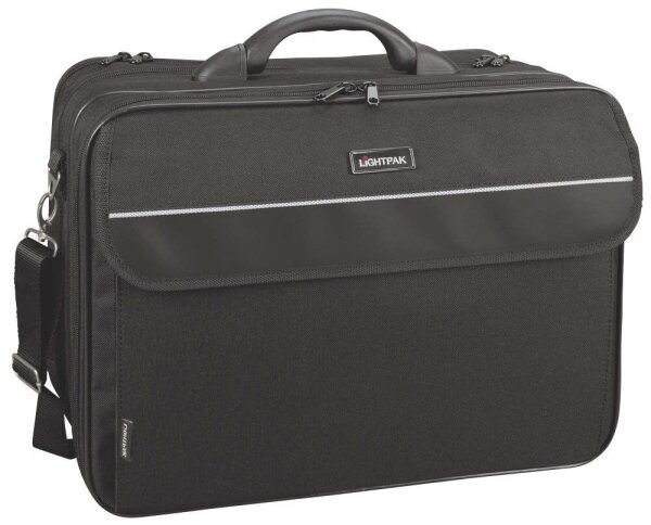 LIGHTPAK Laptoptasche CORNICHE Kunstfaser schwarz 46075 bis 43,2 cm (17 Zoll)