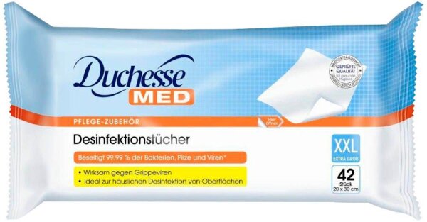 Duchesse MED Desinfektionstücher 1-lagig weiß, 42 Tücher  ( 260124 )