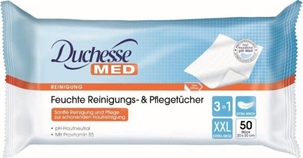 Duchesse MED Feuchttücher 1-lagig weiß, 50 Tücher