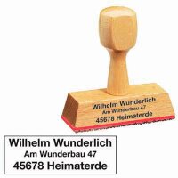 Textstempel, individualisierbar ohne Logo, 1 St.