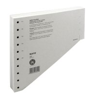 LEITZ Trennblätter 1651 DIN A4 blanko grau, 200 g/qm, 100 St.