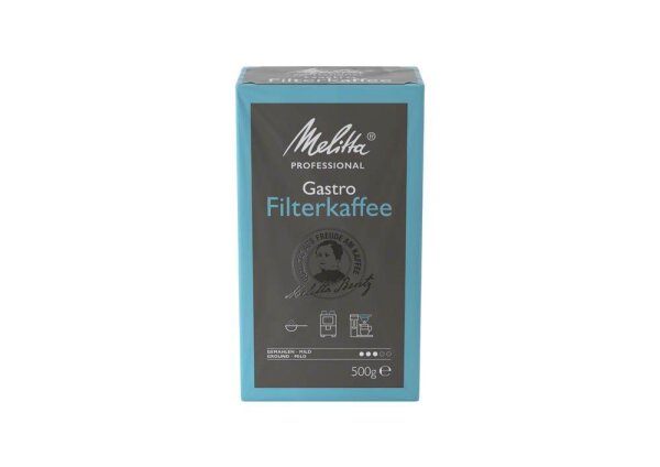 Melitta Gastro Mild Kaffee, gemahlen, Arabica- und Robustabohnen mild, 500 g