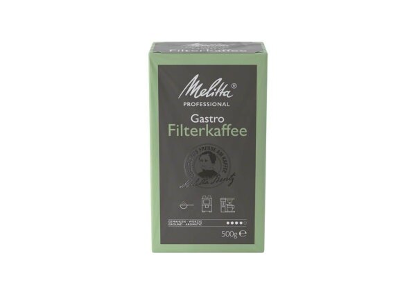 Melitta Gastro würzig Kaffee, gemahlen, Robustabohnen kräftig, 500 g