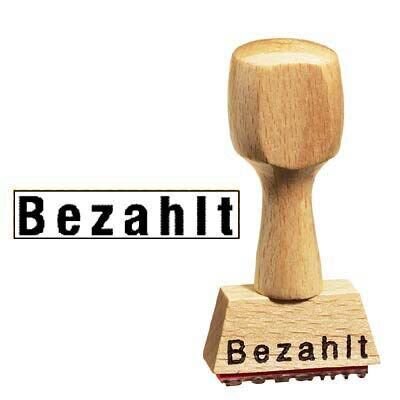Textstempel "Bezahlt" ohne Logo, 1 St.