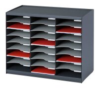PAPERFLOW Sortierstation anthrazit mit 24 Fächern