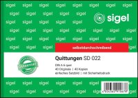 SIGEL Quittung, MwSt. separat ausgewiesen Formularbuch SD022, 1 St.