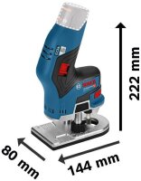 BOSCH Professional GKF 12V-8 Akku-Kantenfräse-Set...