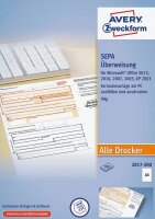AVERY Zweckform SEPA-Überweisungsschein/-Zahlschein Bankformulare, 200 Blatt
