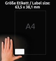 AVERY Zweckform Etiketten weiß 63,5 x 38,1 mm, 250 Blatt