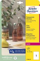 AVERY Zweckform Folienetiketten transparent 210,0 x 297,0...
