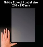 AVERY Zweckform Folienetiketten transparent 210,0 x 297,0 mm, 25 Blatt