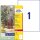 AVERY Zweckform Folienetiketten transparent 210,0 x 297,0 mm, 25 Blatt