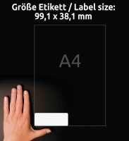 AVERY Zweckform Etiketten weiß 99,1 x 38,1 mm, 250 Blatt