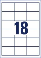 AVERY Zweckform Etiketten weiß 64,0 x 45,0 mm, 100 Blatt