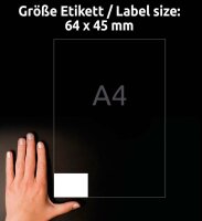 AVERY Zweckform Etiketten weiß 64,0 x 45,0 mm, 100 Blatt