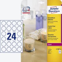 AVERY Zweckform Folienetiketten transparent 40,0 x 40,0...