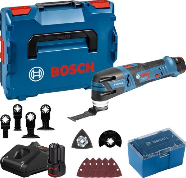 BOSCH Professional GOP 12V-28 Akku-Multifunktionswerkzeug-Set 12,0 V, mit 2 Akkus