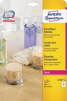 AVERY Zweckform Folienetiketten transparent 96,0 x 50,8...