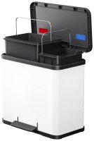Hailo Öko Duo Plus L Mülleimer 17,0 + 9,0 l weiß, 1 St.