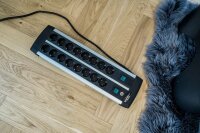 brennenstuhl Premium-Alu-Line 16-fach Steckdosenleiste mit Schalter 3,0 m silber