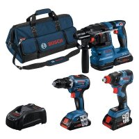 BOSCH Professional Profi Set Akku-Bohrhammer-Set 18 V,...