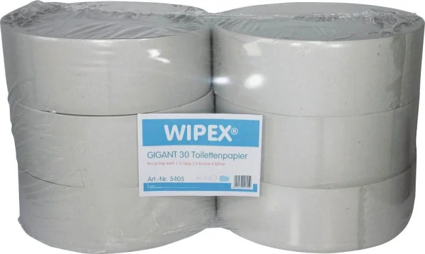 WIPEX® Jumbo-Toilettenpapier Gigant 30 1-lagig...