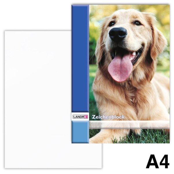 LANDRÉ® Zeichenblock DIN A4 100 g/qm, 10 Blatt, 1 Block