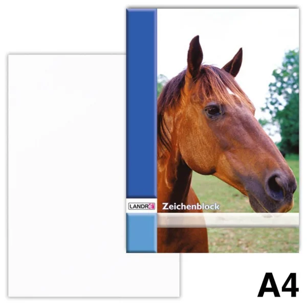 LANDRÉ® Zeichenblock DIN A4 100 g/qm, 20...