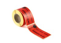 EICHNER Warnetiketten rot »Vorsicht Glas!« 100,0 x 50,0 mm, 250 Etiketten