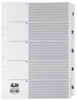 dots Ordnerregister Mylar DIN A4 Vollformat 1-5...