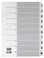 dots Ordnerregister Mylar DIN A4 Vollformat 1-10...