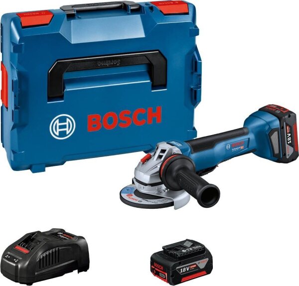 BOSCH Professional GWS 18V-10 P Akku-Winkelschleifer-Set 18,0 V, mit 2 Akkus