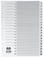dots Ordnerregister Mylar DIN A4 Vollformat 1-20...