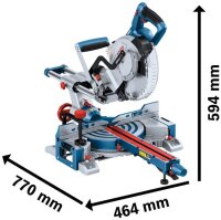 BOSCH Professional GCM 18V-216 D Akku-Kappsäge-Set 18,0 V, ohne Akku