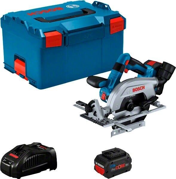 BOSCH Professional GKS 18V-57-2 L Akku-Handkreissäge-Set 18,0 V, mit 2 Akkus