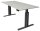 Kerkmann Move 3 elegant elektrisch höhenverstellbarer Schreibtisch lichtgrau rechteckig, T-Fuß-Gestell grau 180,0 x 80,0 cm