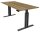 Kerkmann Move 3 elegant elektrisch höhenverstellbarer Schreibtisch eiche rechteckig, T-Fuß-Gestell grau 180,0 x 80,0 cm