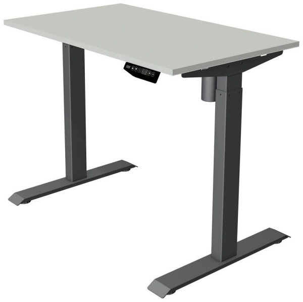 Kerkmann Move 1 elektrisch höhenverstellbarer Schreibtisch lichtgrau rechteckig, T-Fuß-Gestell grau 100,0 x 60,0 cm