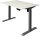 Kerkmann Move 1 elektrisch höhenverstellbarer Schreibtisch weiß rechteckig, T-Fuß-Gestell grau 120,0 x 80,0 cm