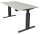 Kerkmann Move 3 elegant elektrisch höhenverstellbarer Schreibtisch lichtgrau rechteckig, T-Fuß-Gestell grau 160,0 x 80,0 cm