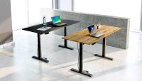 Kerkmann Move 1 elektrisch höhenverstellbarer Schreibtisch eiche rechteckig, T-Fuß-Gestell grau 100,0 x 60,0 cm