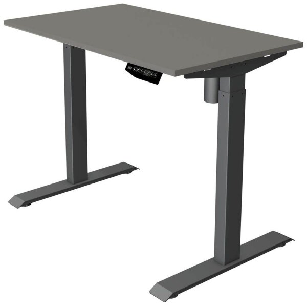 Kerkmann Move 1 elektrisch höhenverstellbarer Schreibtisch grafit rechteckig, T-Fuß-Gestell grau 100,0 x 60,0 cm