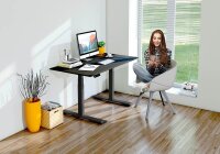 Kerkmann Smart office elektrisch höhenverstellbarer Schreibtisch anthrazit rechteckig, T-Fuß-Gestell grau 100,0 x 60,0 cm
