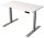 Kerkmann Smart office elektrisch höhenverstellbarer Schreibtisch weiß rechteckig, T-Fuß-Gestell silber 120,0 x 65,0 cm