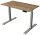 Kerkmann Smart office elektrisch höhenverstellbarer Schreibtisch eiche rechteckig, T-Fuß-Gestell silber 120,0 x 65,0 cm
