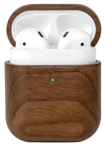 WOODCESSORIES AirCase Schutzhülle für Apple AirPods 1. Gen, AirPods 2. Gen braun