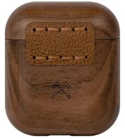 WOODCESSORIES AirCase Schutzhülle für Apple AirPods 1. Gen, AirPods 2. Gen braun