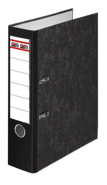dots Ordner schwarz marmoriert Karton 8,0 cm DIN A4, 1 St.