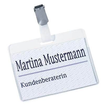 DURABLE Namensschilder mit Clip 9,0 x 6,0 cm, 5 St.